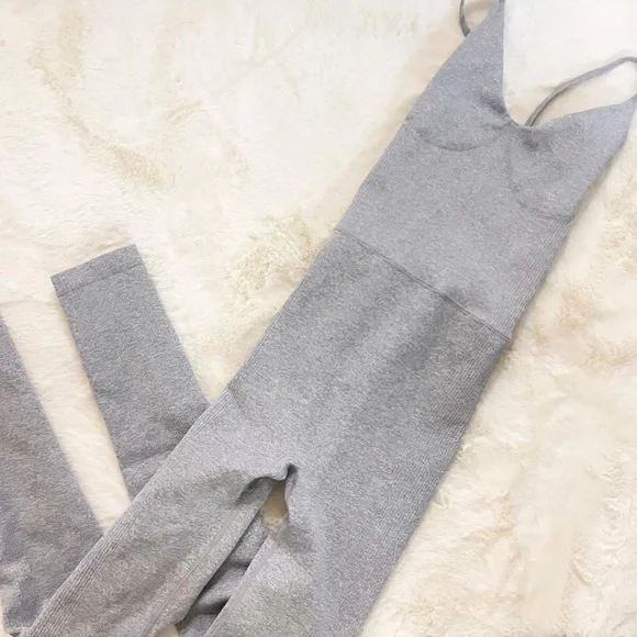 Forever 21 Light Gray Knit Jumpsuit - Picture 2 of 4